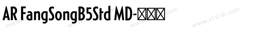 AR FangSongB5Std MD字体转换